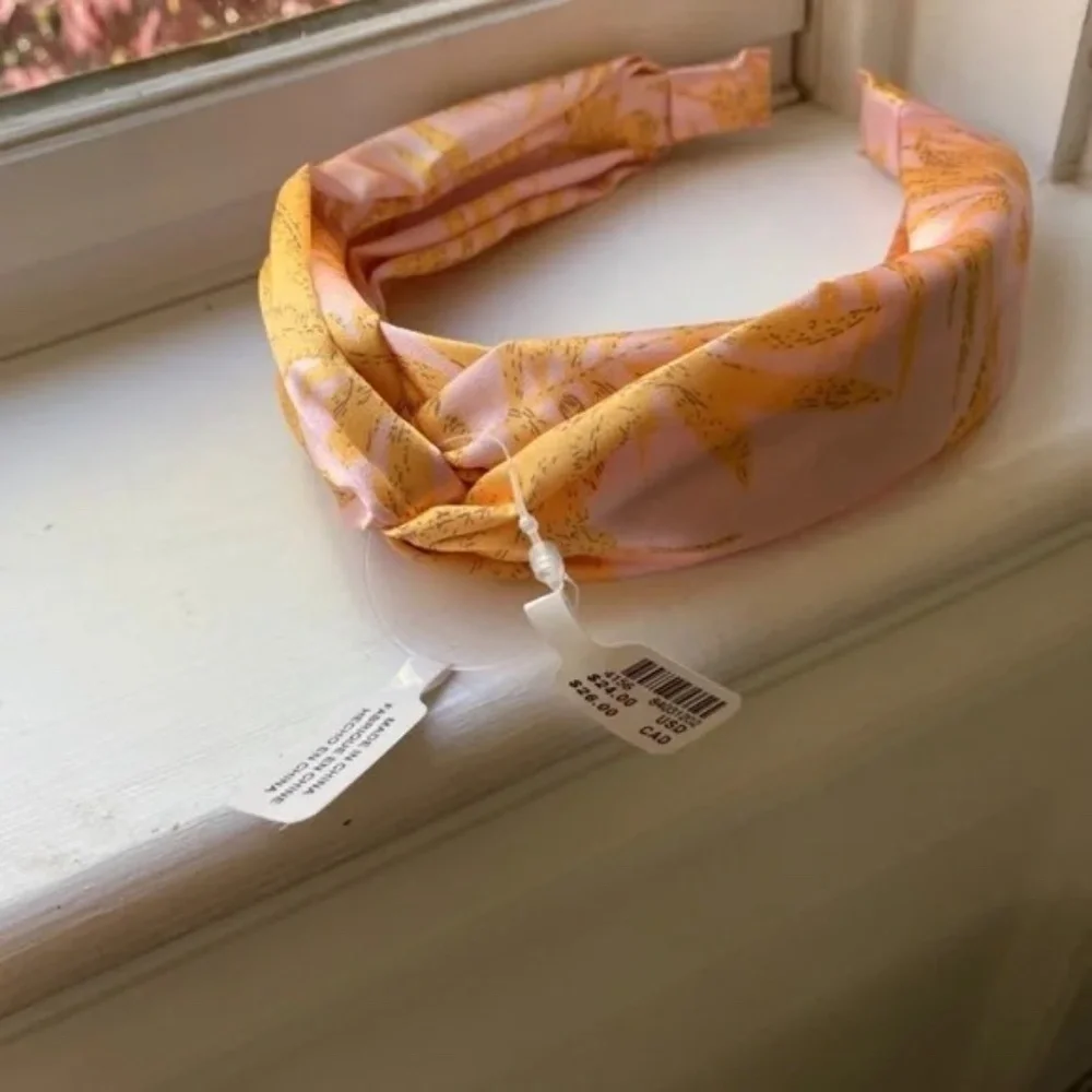 NWT Anthropologie Pink Palm Twist Headband